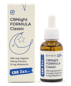 Enecta CBNight Classic 30ml olio CBD CBN melatonina confezione e flacone