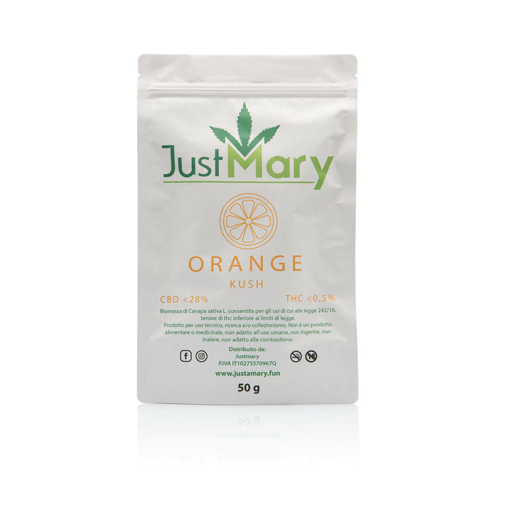 NEW Orange Kush INDICA - 50 grammi - CBD 28% - THC 0,5%.