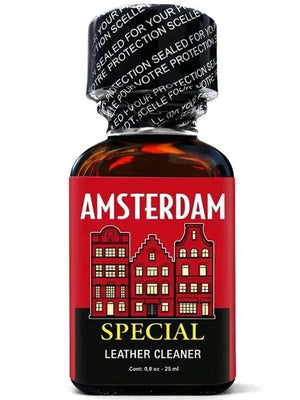 Popper Amsterdam Special 25 ml, nitrito di isopentile, etichetta rossa e nera
