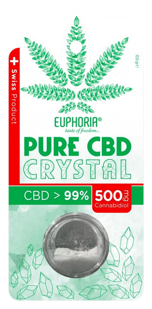 Cristalli CBD isolato puro 99,6% 500mg Euphoria