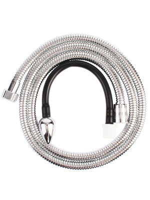 Black Mont Anal Deep Shower: flessibile da 150 cm arrotolato, con dentro il tubo nero e la punta a goccia in metallo