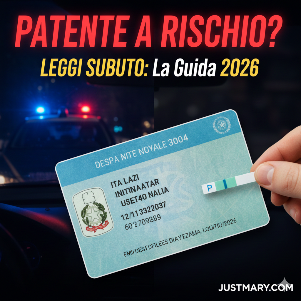 Nuovo Codice della Strada 2026: La Guida Definitiva al Test Salivare e Ritiro Patente (Tutto quello che devi sapere)
