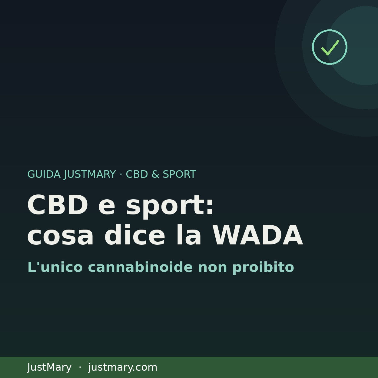 CBD e sport: cosa dice la WADA - JustMary
