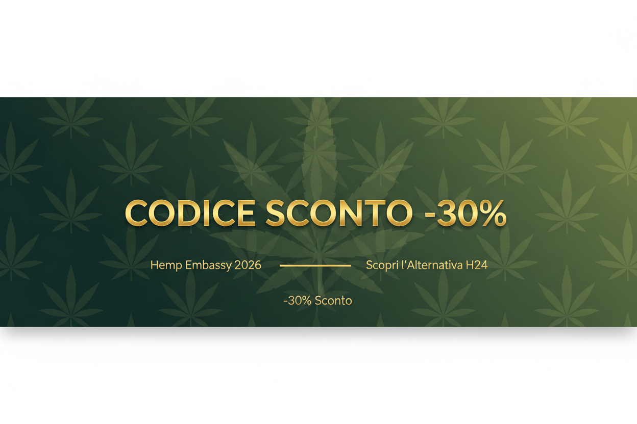 Codice Sconto Hemp Embassy 2026? (-30%) Scopri l'Alternativa H24