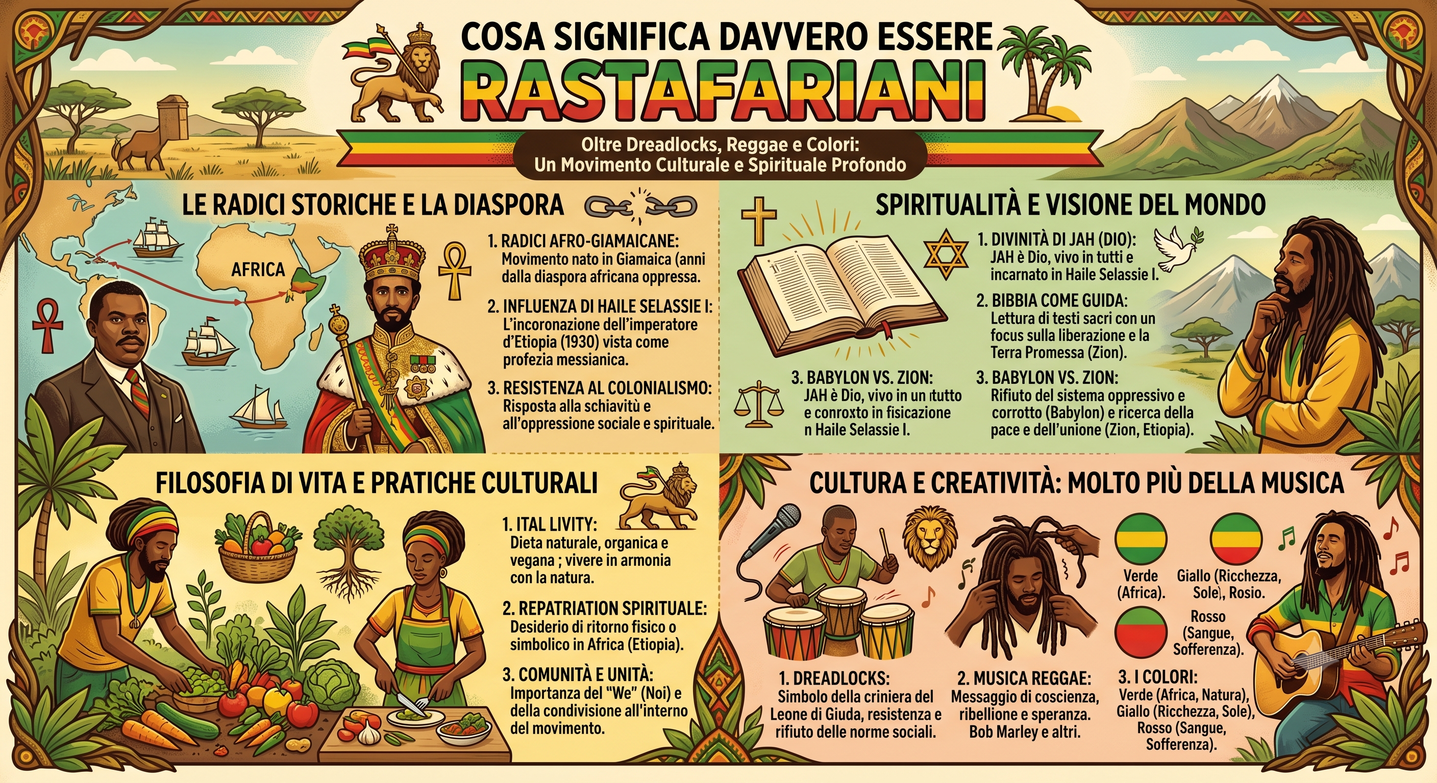 Rasta: Storia, Significato e Simboli del Movimento Rastafariano