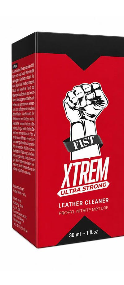 Popper Fist Xtrem Ultra Strong 30 ml, scatola rossa con il pugno bianco
