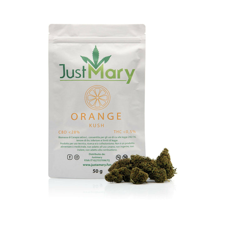 NEW Orange Kush INDICA - 50 grammi - CBD 28% - THC 0,5%.