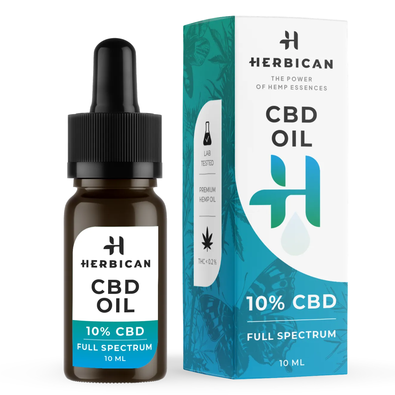 Herbican Full Spectrum CBD Oil 10 per cento flacone 10ml 1000mg