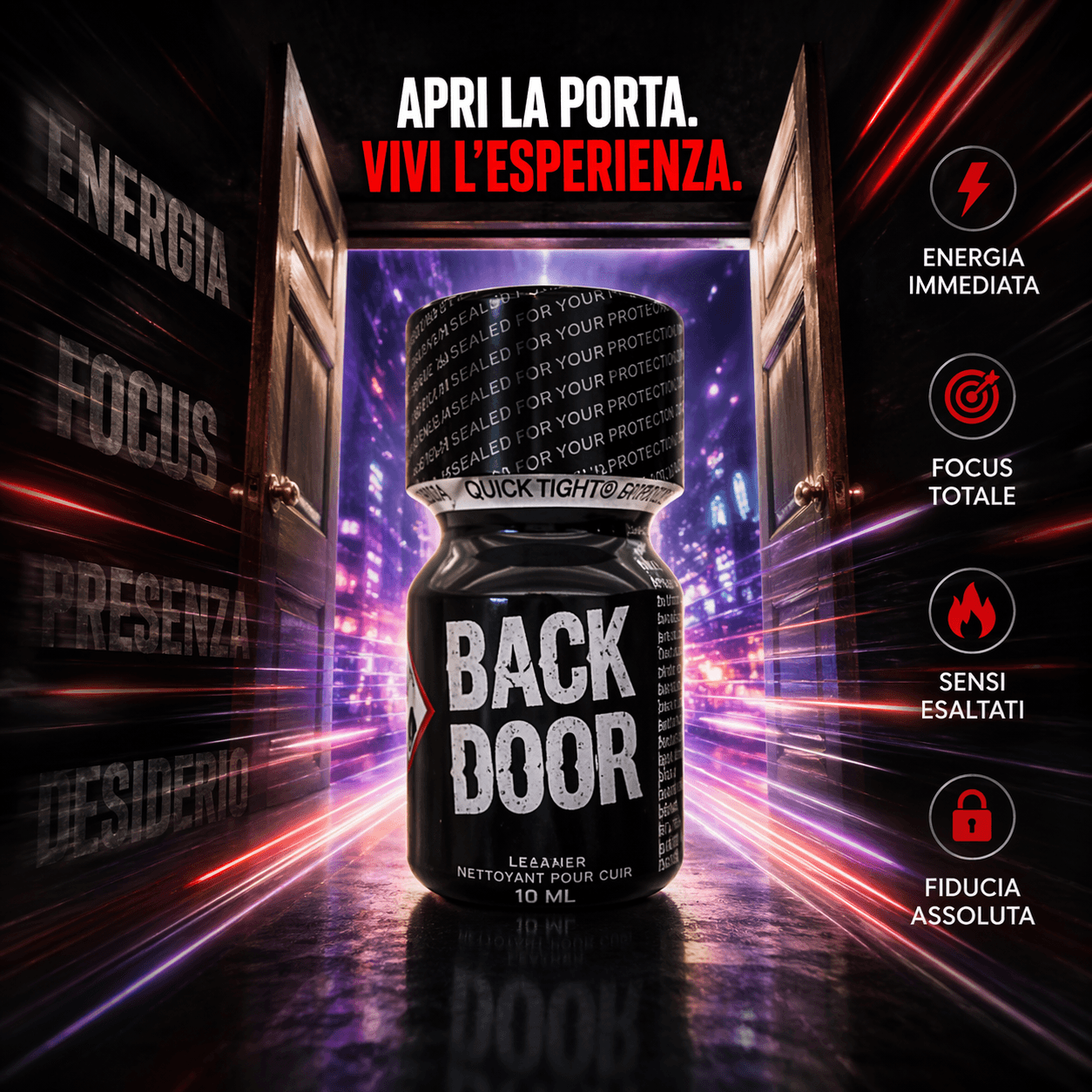 Popper Backdoor Small 10ml - Nitrito di Pentile