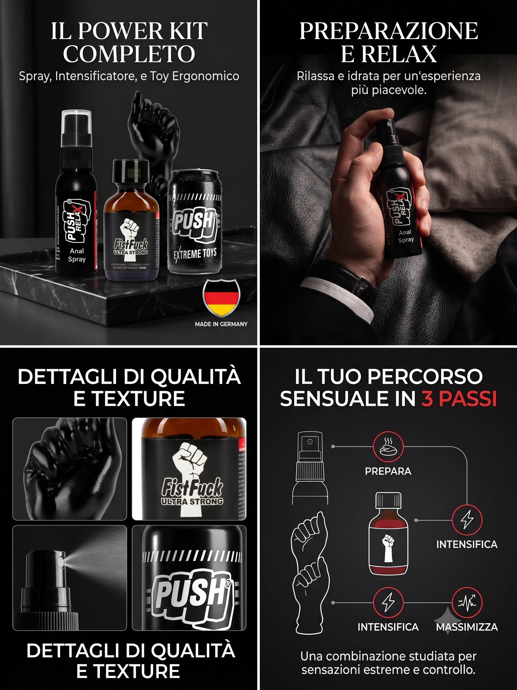 Fisting Experience Pack - Double Fist, Popper Dilatazione e Relax Spray