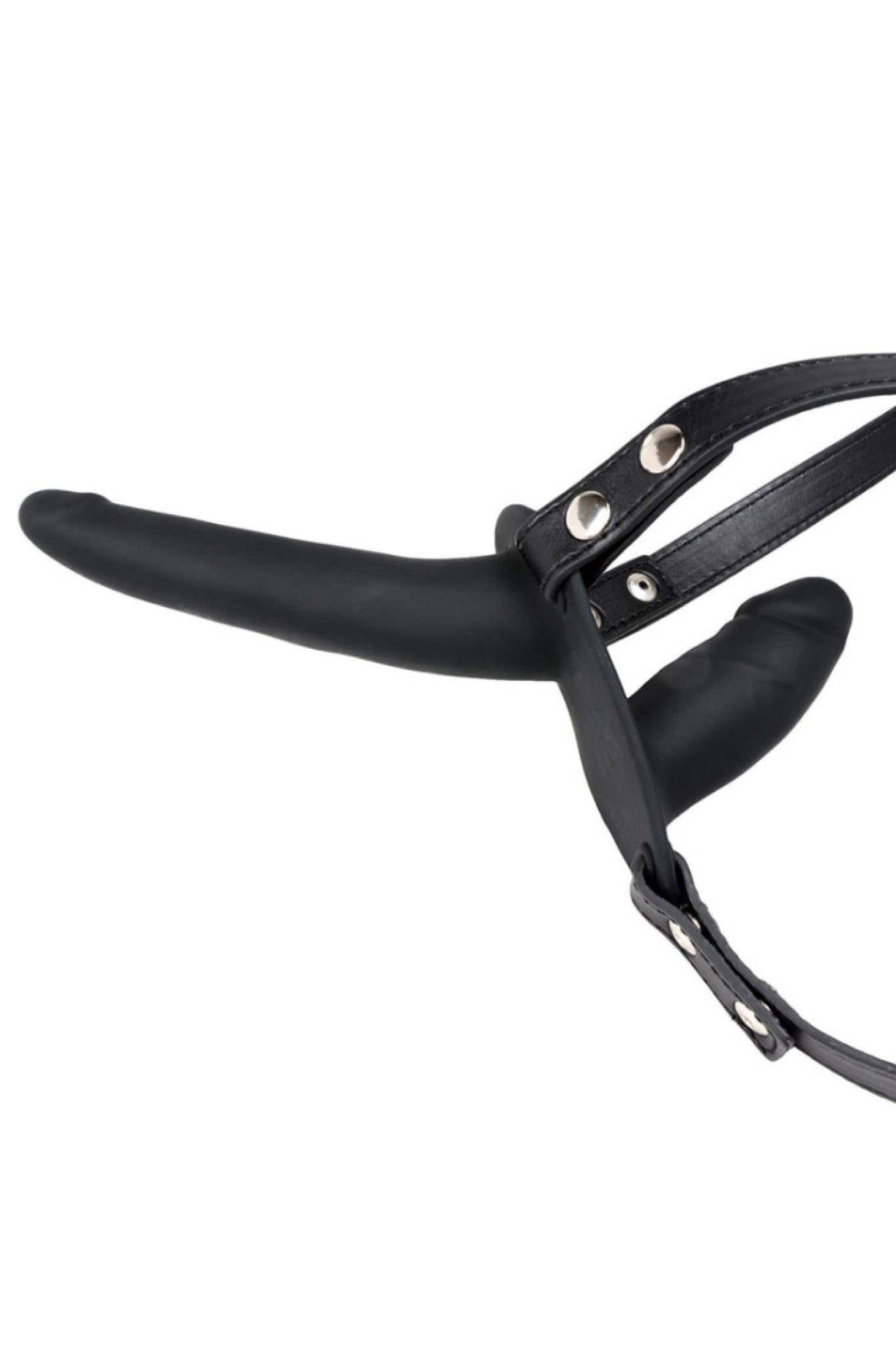 Gordis strap-on doppio vibrante con cintura ecopelle