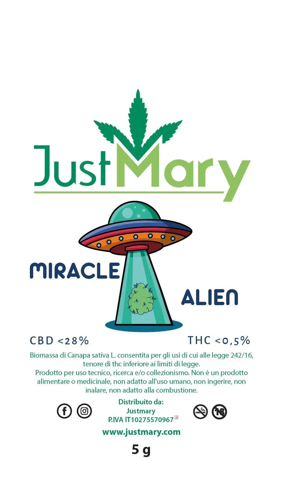 ALIEN COOKIE Indoor - 5 Grammi
