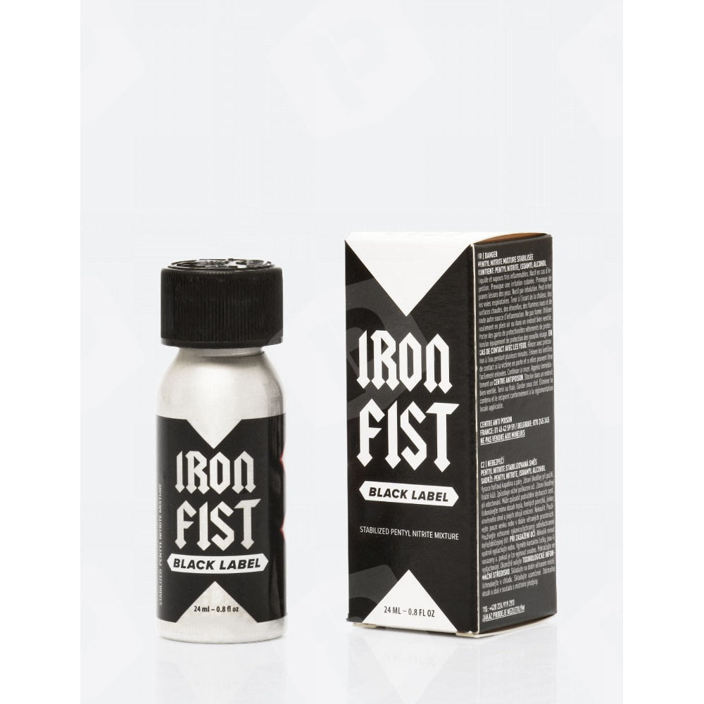 Popper Iron Fist Black Label 24 ml al Nitrito di Pentile, flacone in alluminio con confezione
