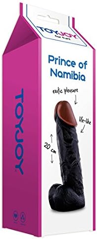 Prince of Namibia dildo realistico nero 20 cm in vinile ultra-soft