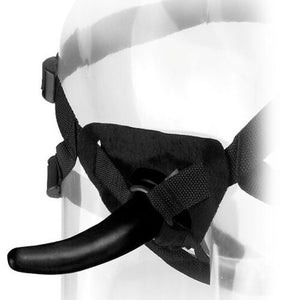 Dettaglio imbracatura The Pegger: 4 cinghie regolabili in nylon e dildo con punta affusolata